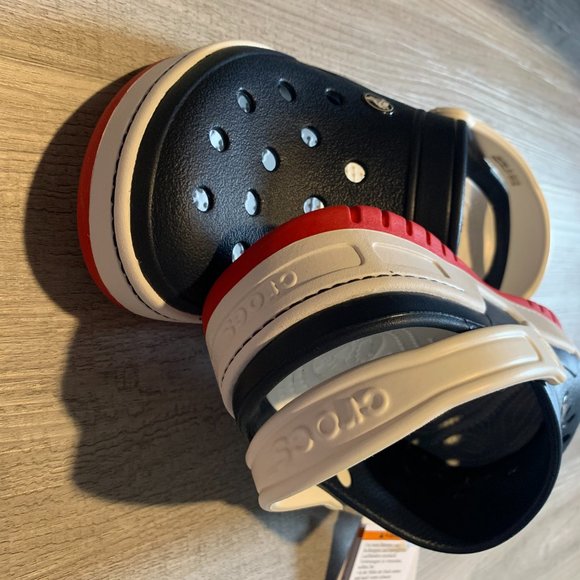 Crocs Front Court Clog Navy/ White/ Red Men's - Picture 4 of 6